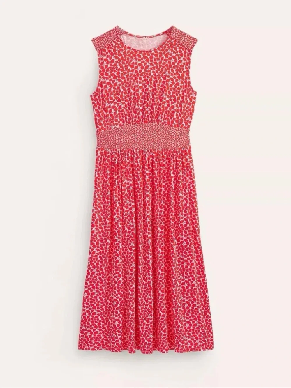 Boden Thea Botanical Sprig Print Sleeveless Midi Swing Dress US 20 22 R